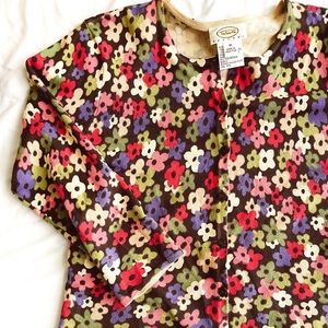 COPY - Talbots Retro Floral Button Up Sweater/Cardigan